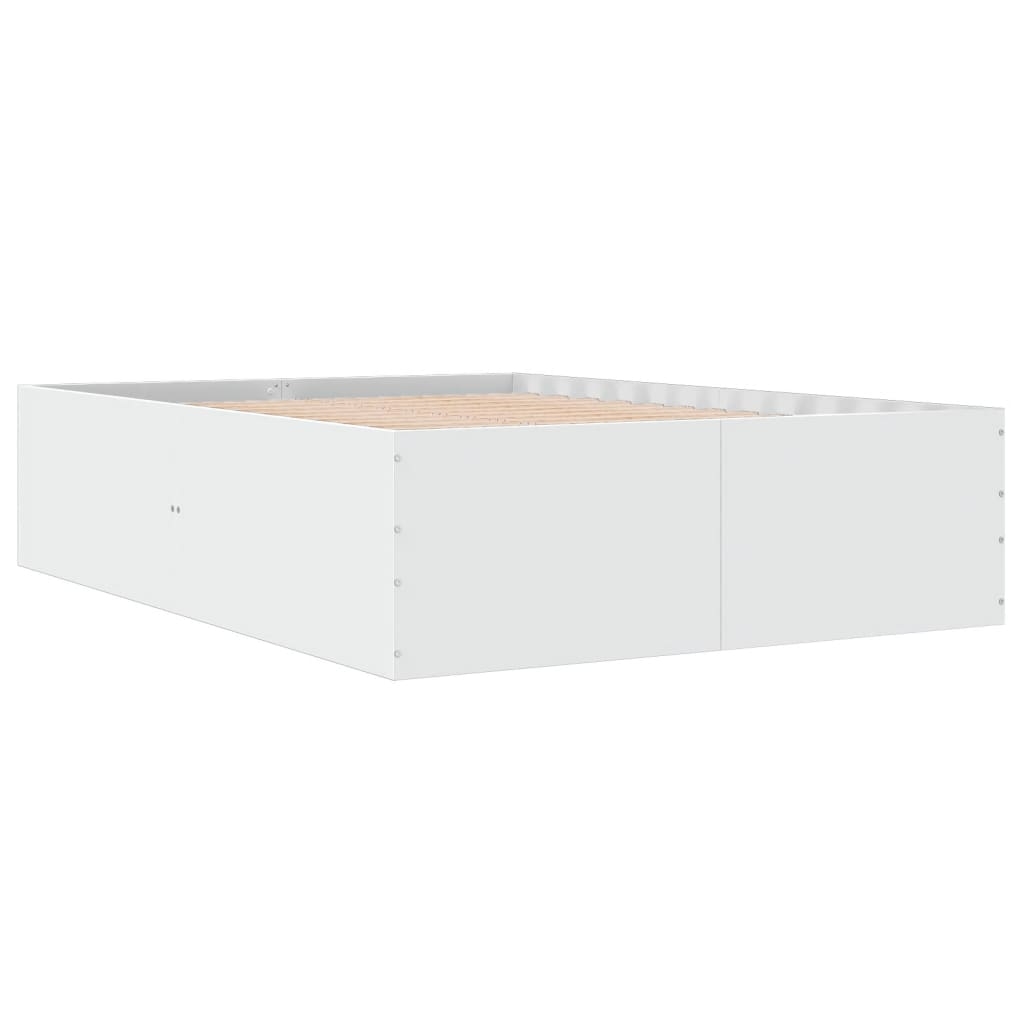 vidaXL Sängram vit 120x190 cm konstruerat trä
