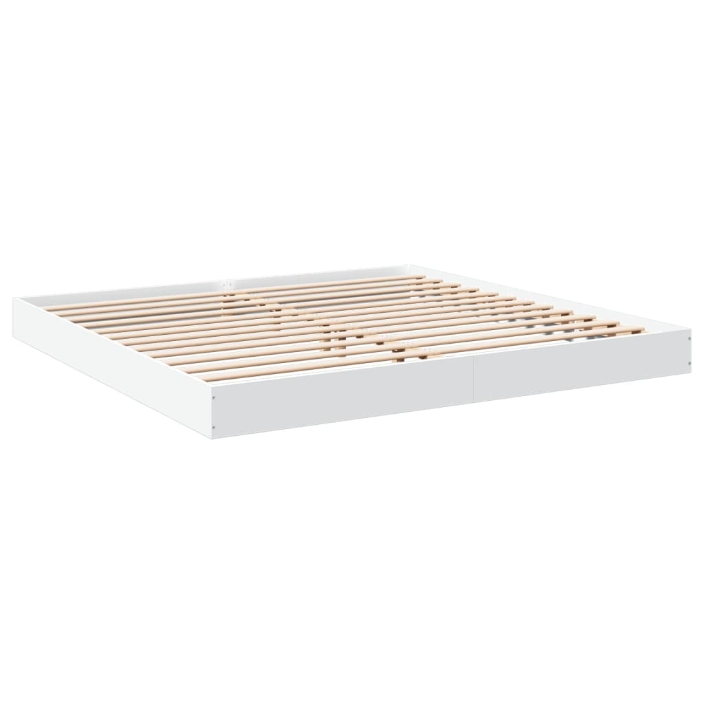 vidaXL Sängram vit 180x200 cm konstruerat trä