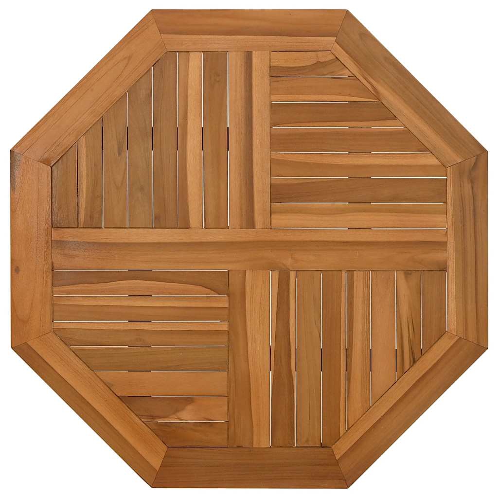 vidaXL Bordsskiva 60x60x2,5 cm åttakantig massiv teak