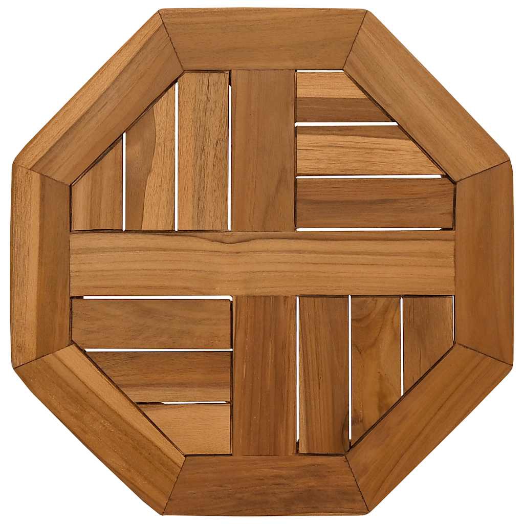 vidaXL Bordsskiva 40x40x2,5 cm åttakantig massiv teak