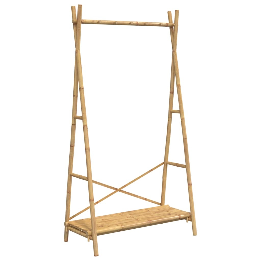 vidaXL Klädställ med hylla 102x50x190 cm bambu