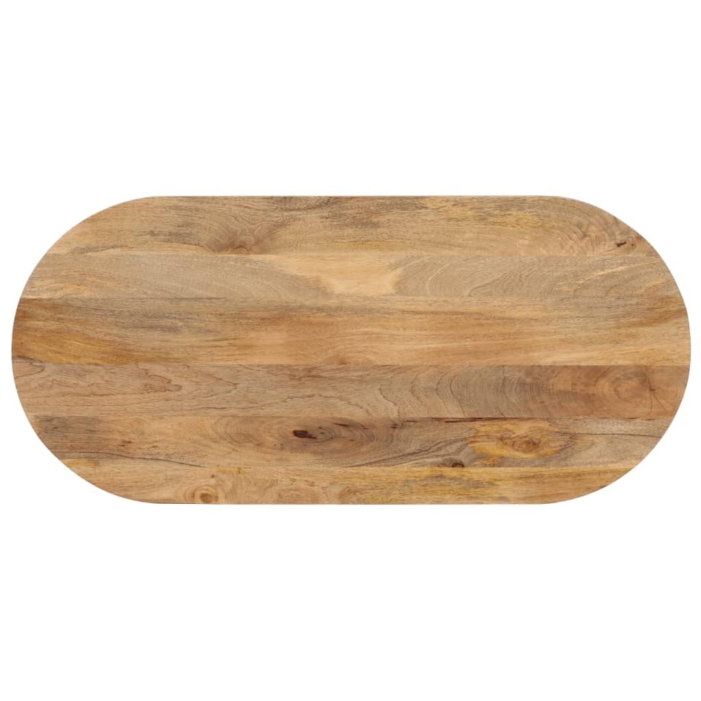 vidaXL Bordsskiva 120x50x2,5 cm oval massivt mangoträ