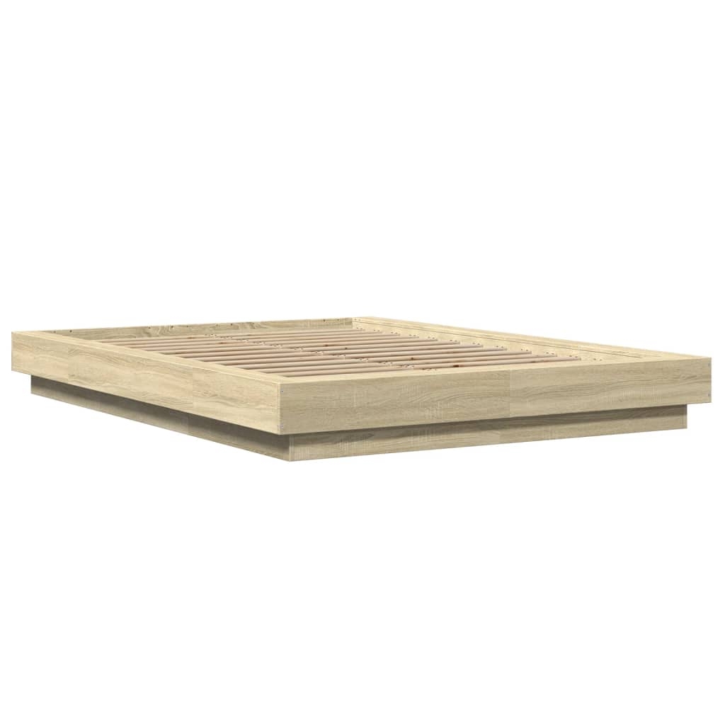 vidaXL Sängram sonoma-ek 120x190 cm konstruerat trä