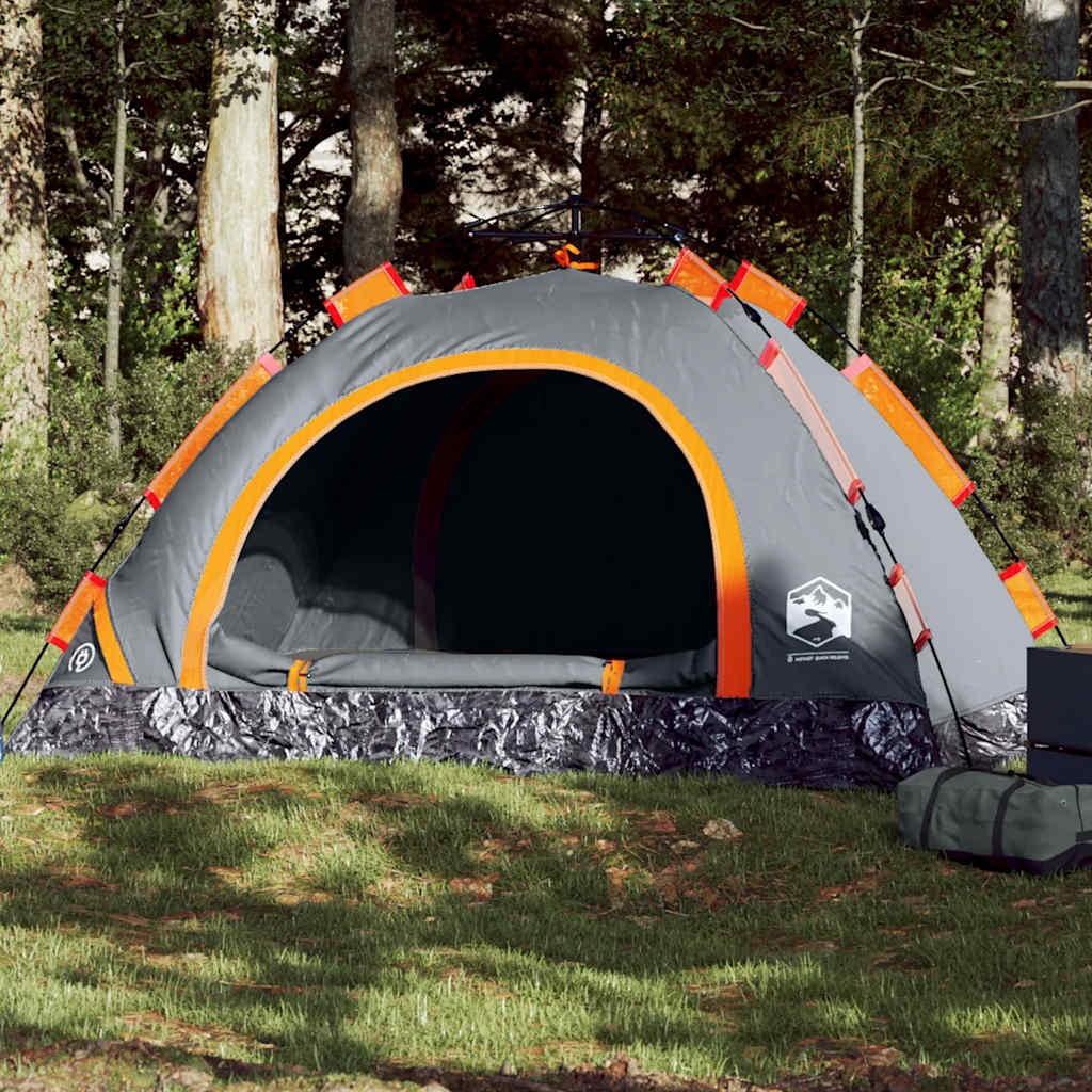 vidaXL Campingtält 4 personer orange snabbrest