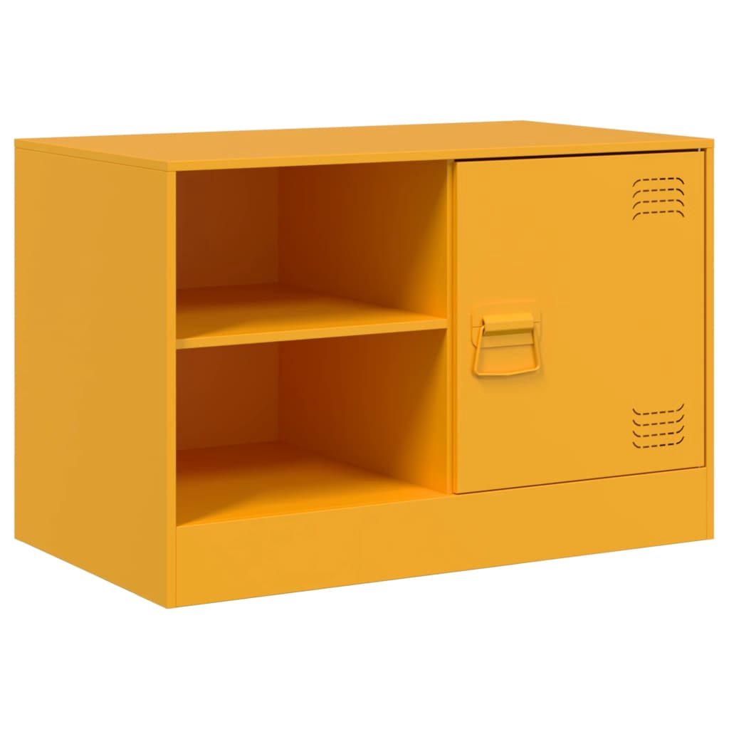 vidaXL TV-skåp senapsgul 67x39x44 cm stål