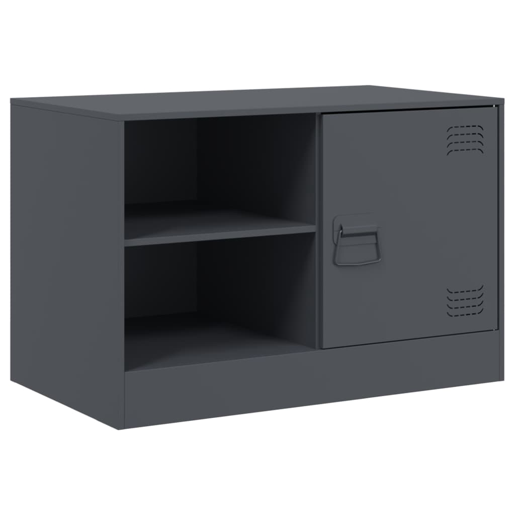 vidaXL TV-skåp antracit 67x39x44 cm stål