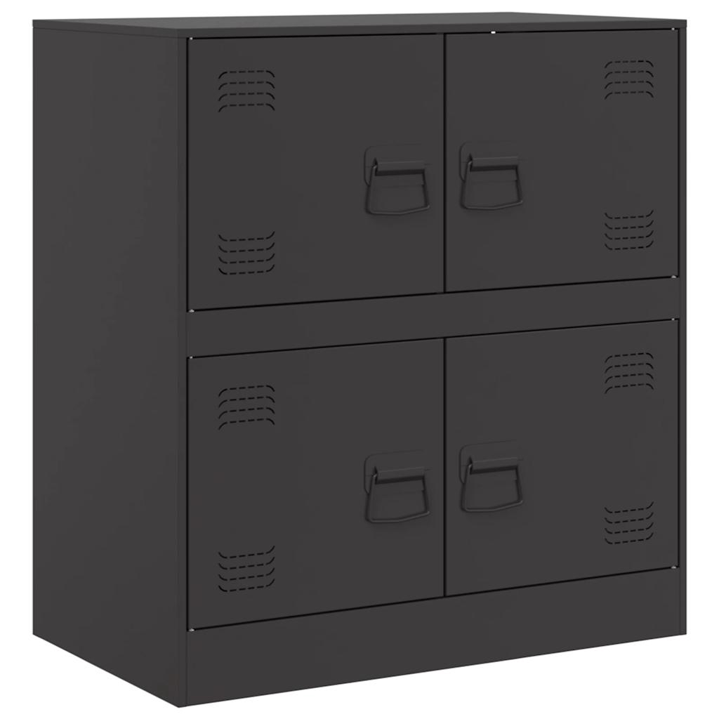 vidaXL Skänk svart 67x39x73 cm stål