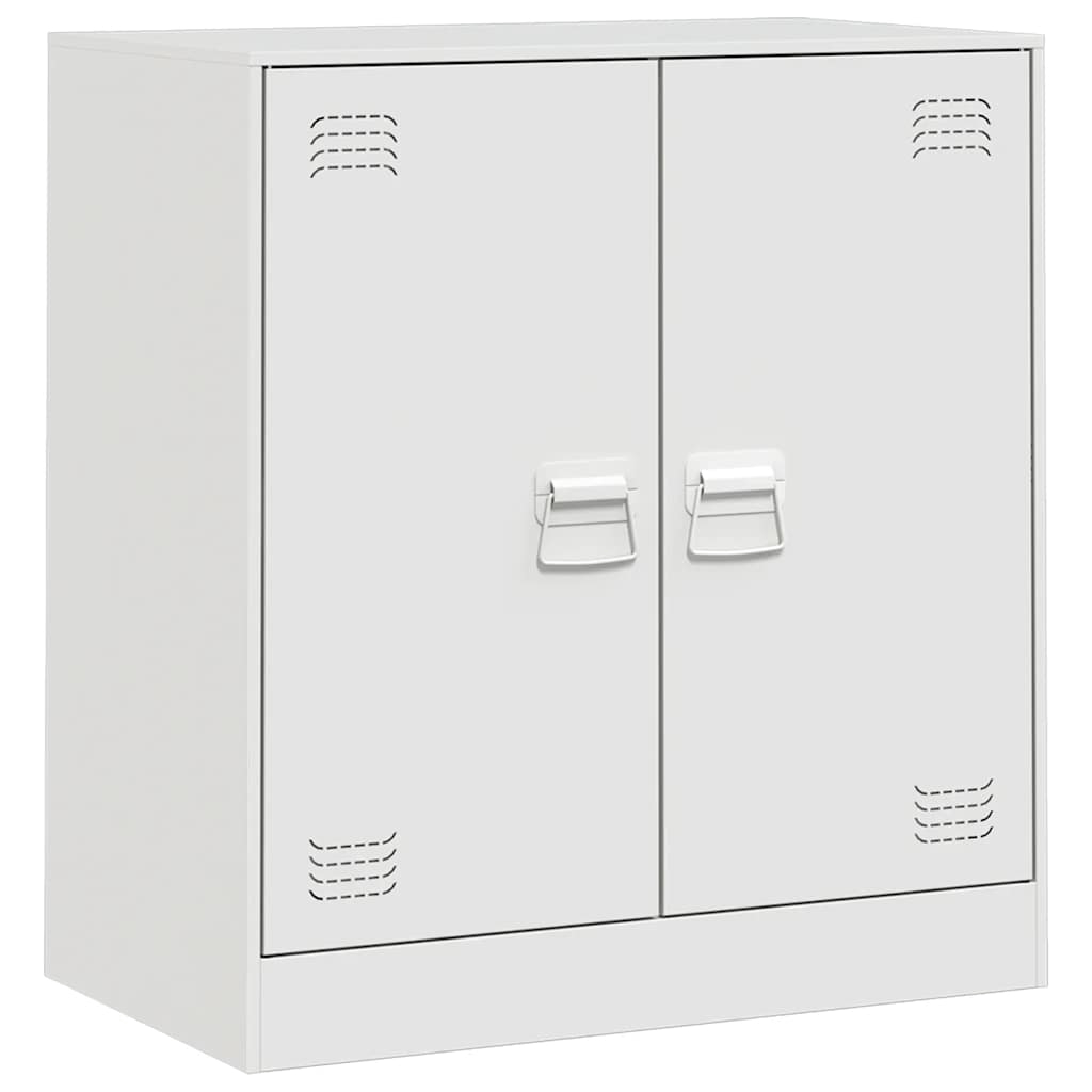 vidaXL Skänk vit 67x39x73 cm stål
