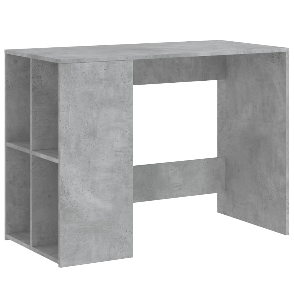 vidaXL Skrivbord betonggrå 102x50x75 cm konstruerat trä