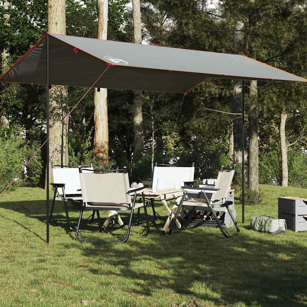 vidaXL Tarp grå och orange 400x294 cm vattentät