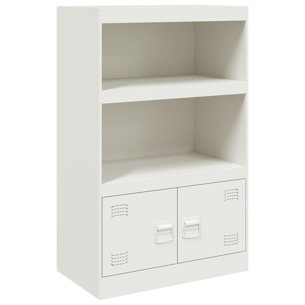 vidaXL Skänk vit 67x39x107 cm stål