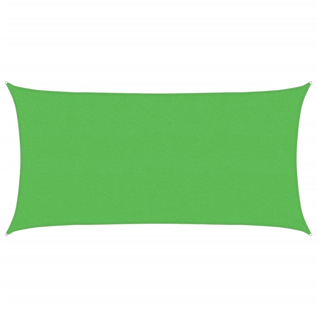 vidaXL Solsegel 160 g/m² rektangulär ljusgrön 2x3,5 m HDPE