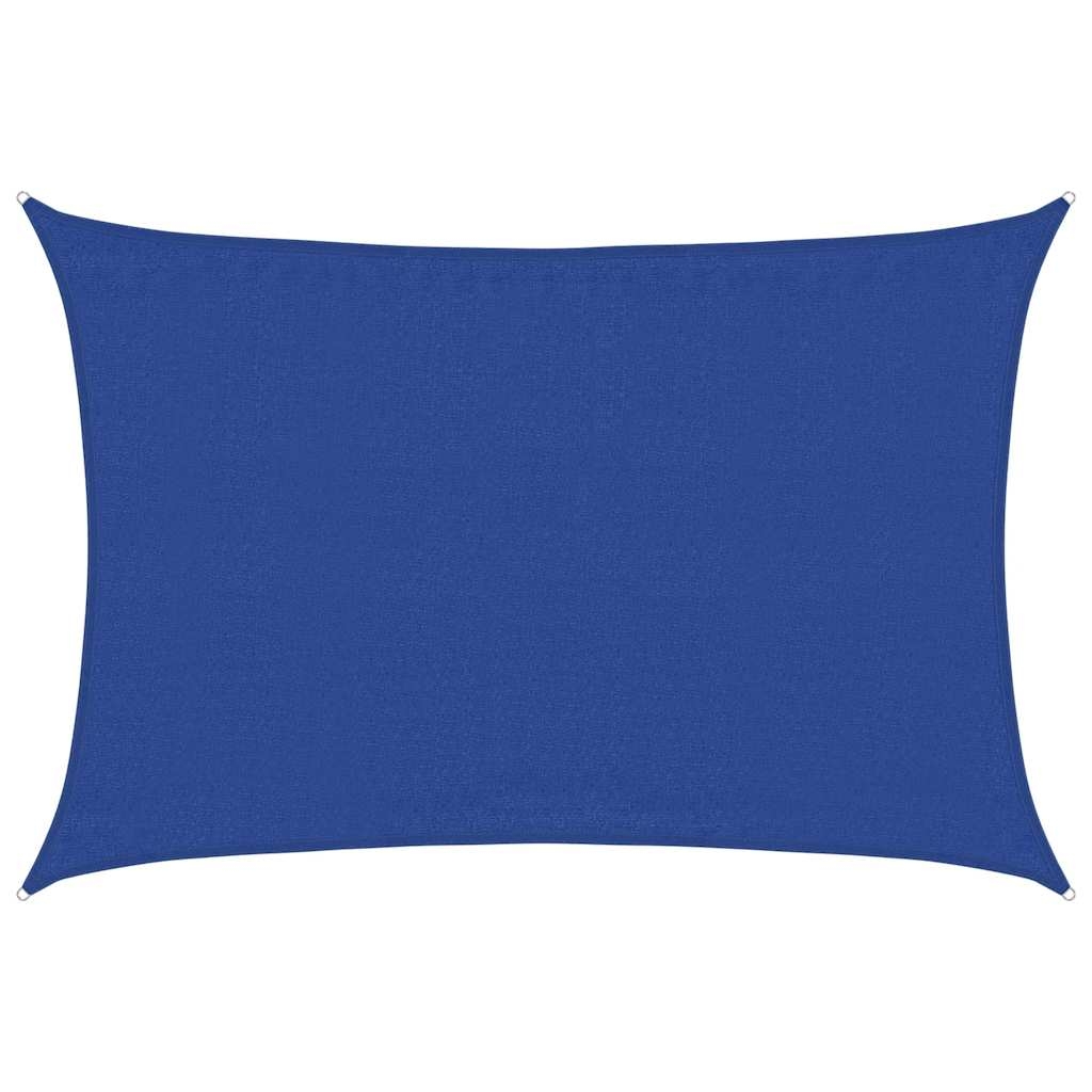 vidaXL Solsegel 160 g/m² rektangulär blå 3,5x4,5 m HDPE