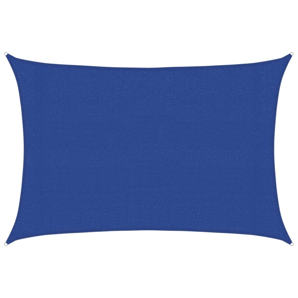 vidaXL Solsegel 160 g/m² rektangulär blå 3x5 m HDPE