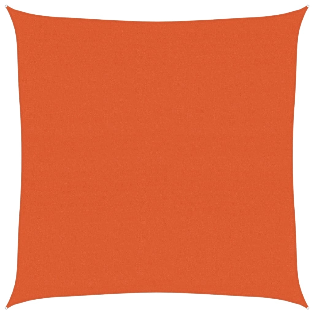 vidaXL Solsegel 160 g/m² fyrkantig orange 4x4 m HDPE