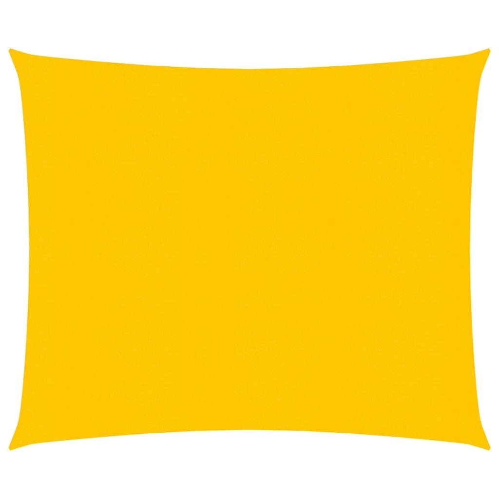 vidaXL Solsegel 160 g/m² fyrkantig gul 4x4 m HDPE
