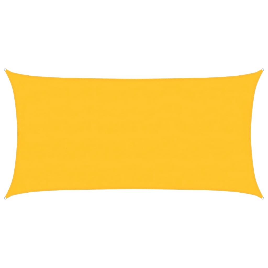 vidaXL Solsegel 160 g/m² rektangulär gul 4x7 m HDPE