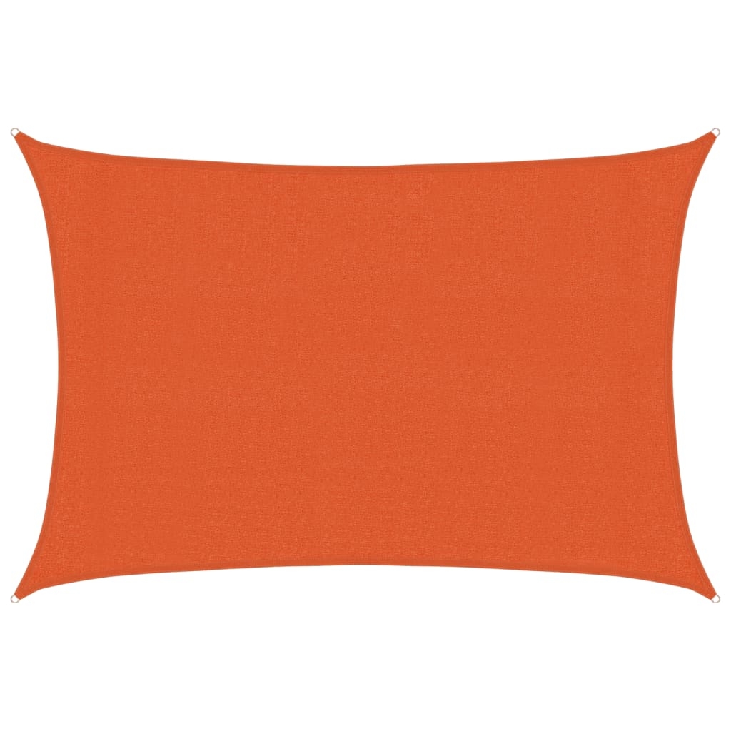 vidaXL Solsegel 160 g/m² rektangulär orange 3x5 m HDPE