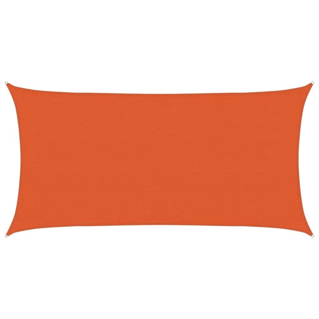 vidaXL Solsegel 160 g/m² rektangulär orange 3x6 m HDPE