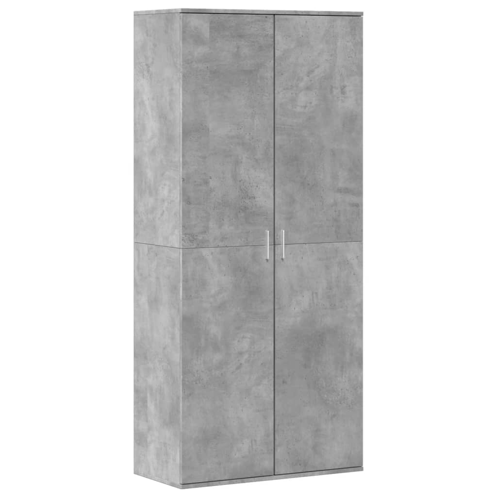 vidaXL Skoskåp betonggrå 80x39x178 cm konstruerat trä