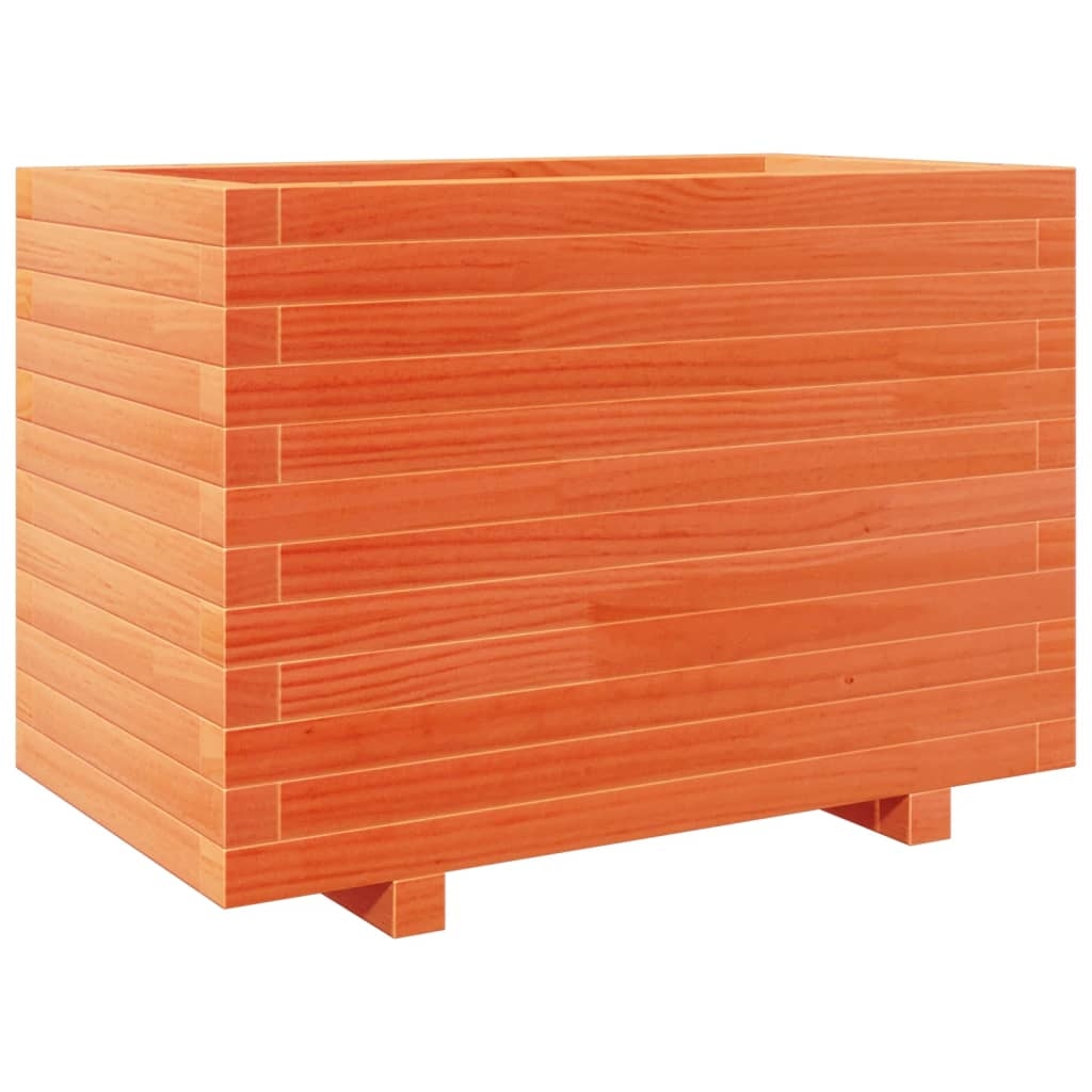 vidaXL Odlingslåda vaxbrun 70x40x49,5 cm massiv furu