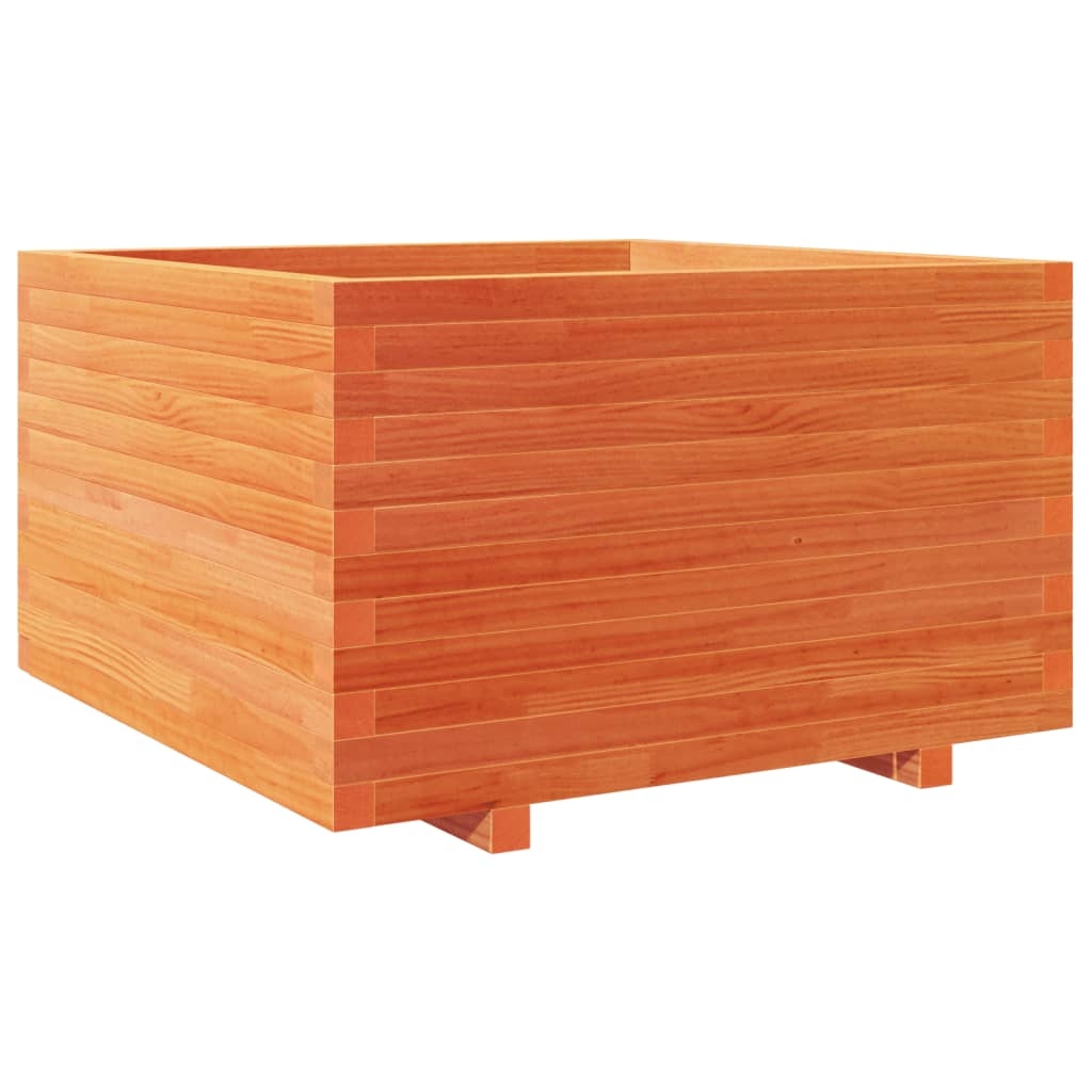 vidaXL Odlingslåda vaxbrun 80x80x49,5 cm massiv furu
