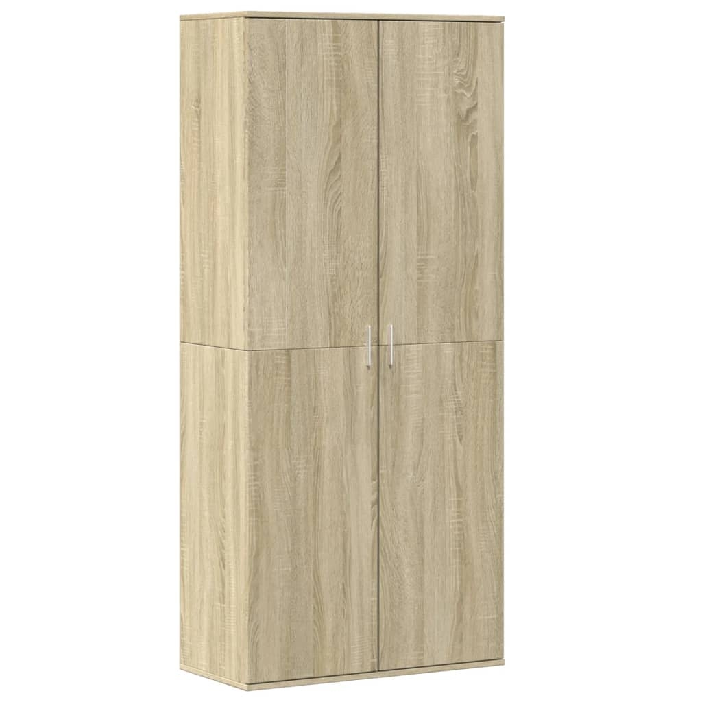 vidaXL Skoskåp sonoma-ek 80x39x178 cm konstruerat trä
