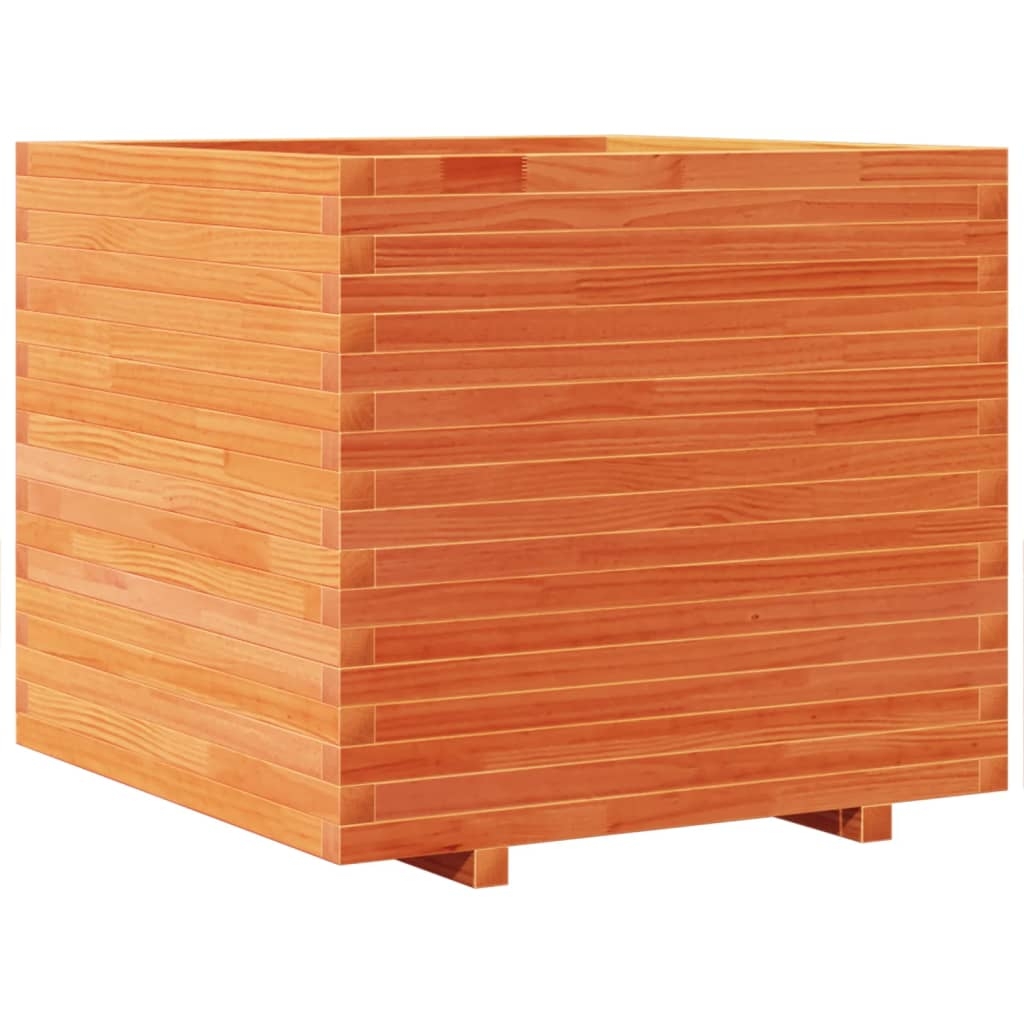 vidaXL Odlingslåda vaxbrun 80x80x72 cm massiv furu
