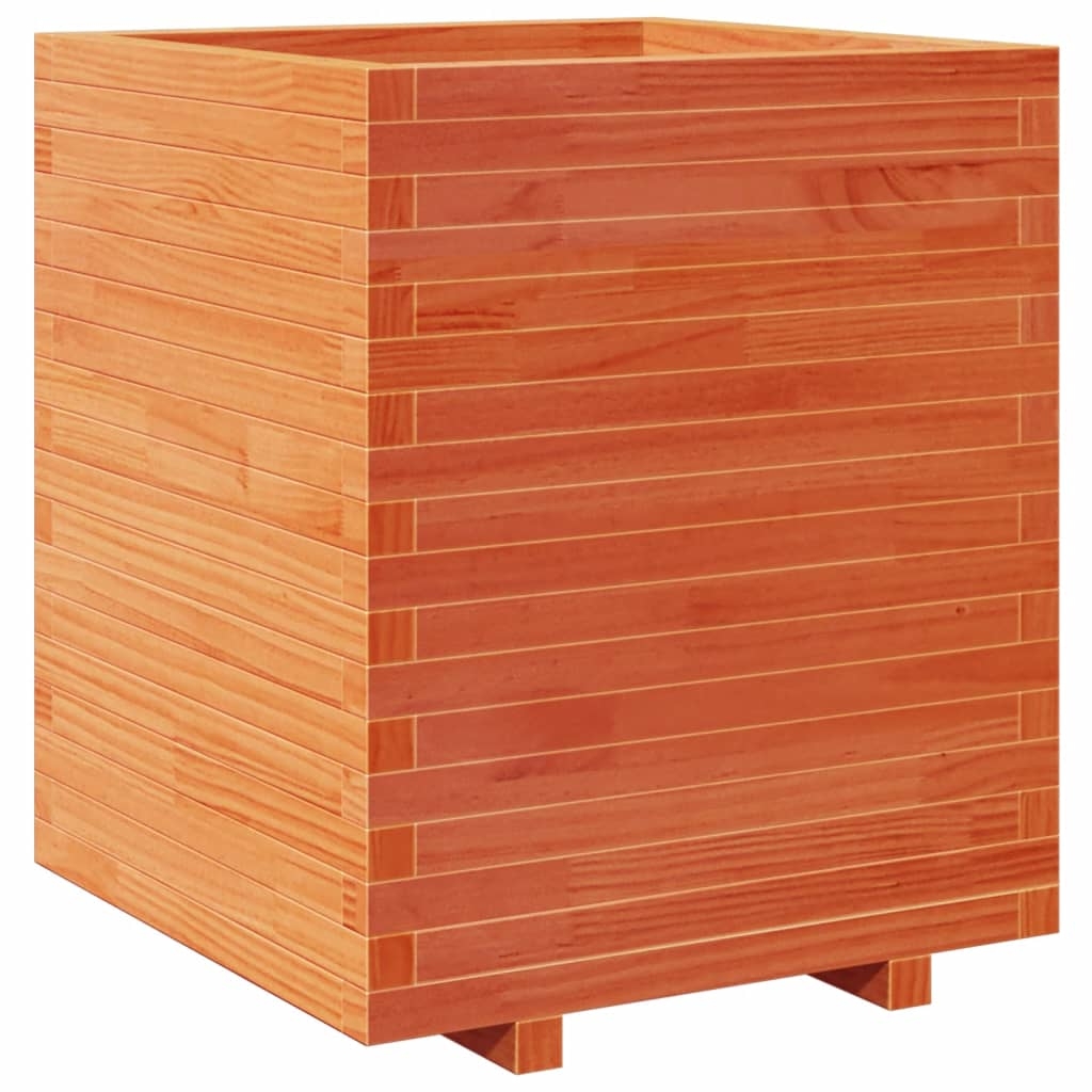 vidaXL Odlingslåda vaxbrun 60x60x72,5 cm massiv furu