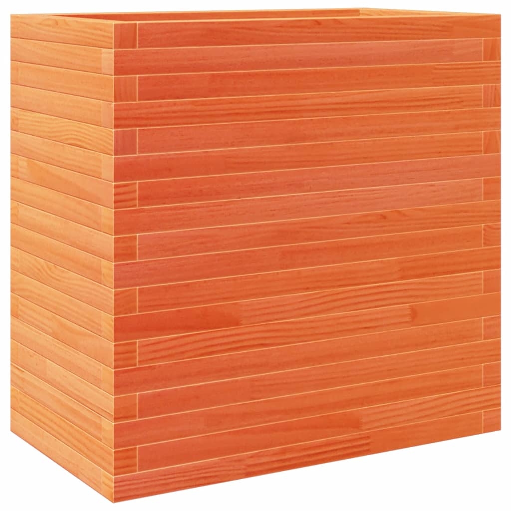 vidaXL Odlingslåda vaxbrun 70x40x68,5 cm massiv furu