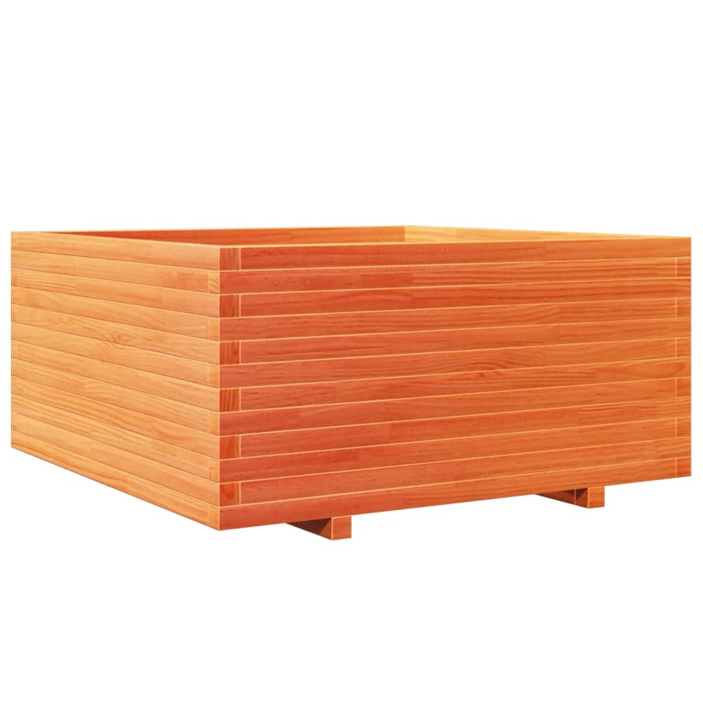 vidaXL Odlingslåda vaxbrun 100x100x49,5 cm massiv furu