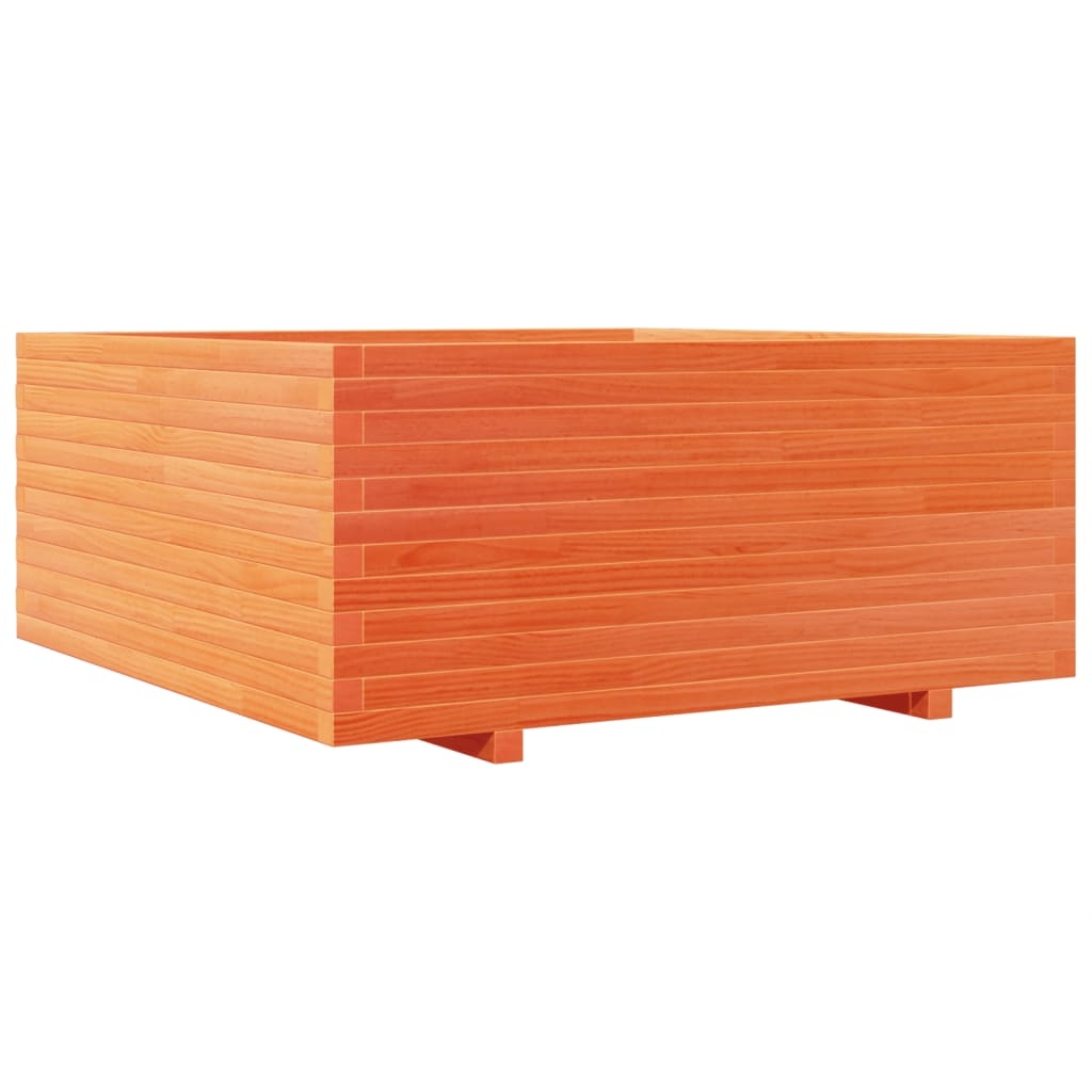 vidaXL Odlingslåda vaxbrun 110x110x49,5 cm massiv furu