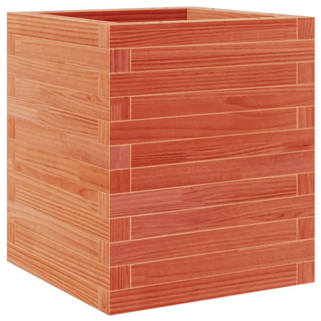 vidaXL Odlingslåda vaxbrun 40x40x46 cm massiv furu