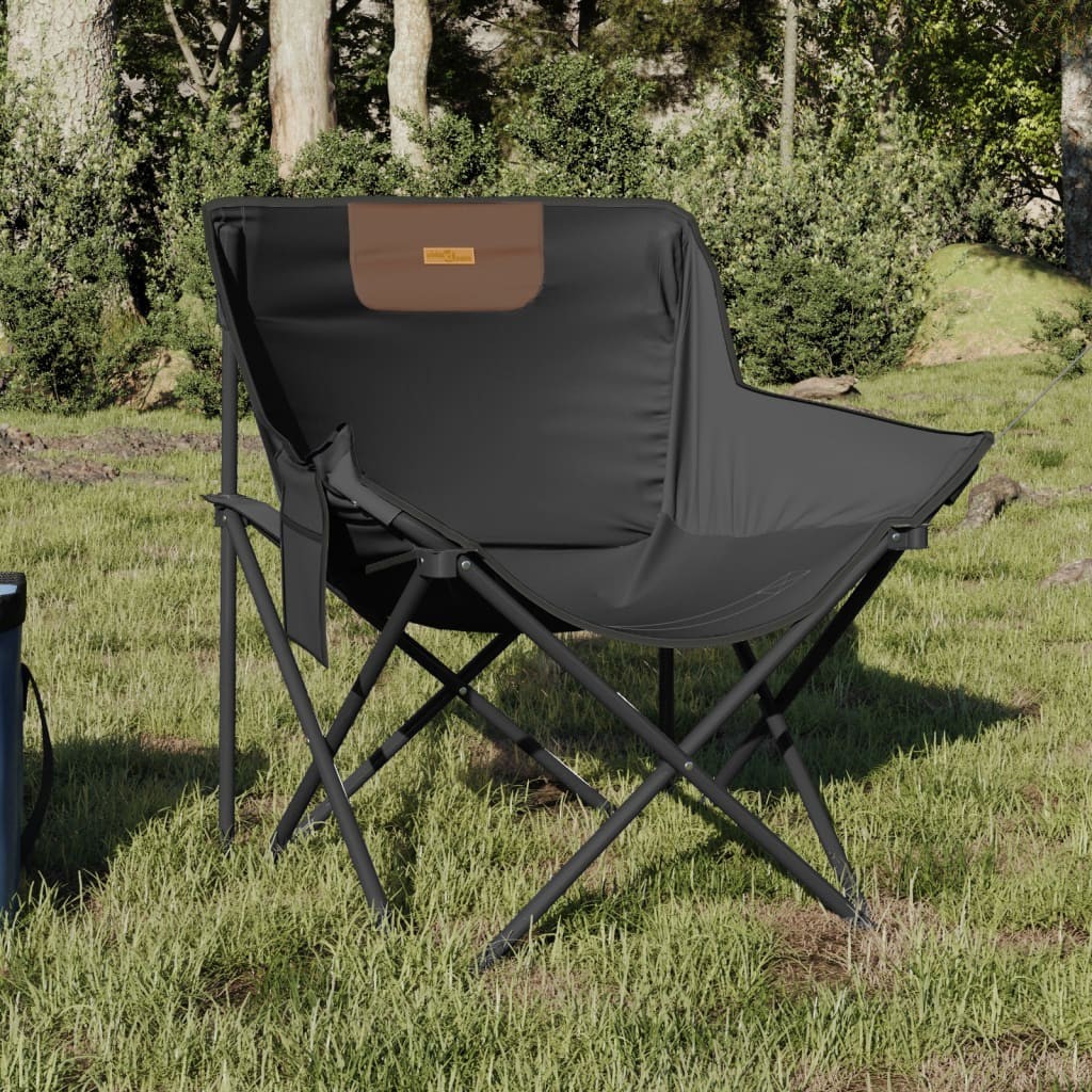 vidaXL Campingstolar med ficka fällbar 2 st