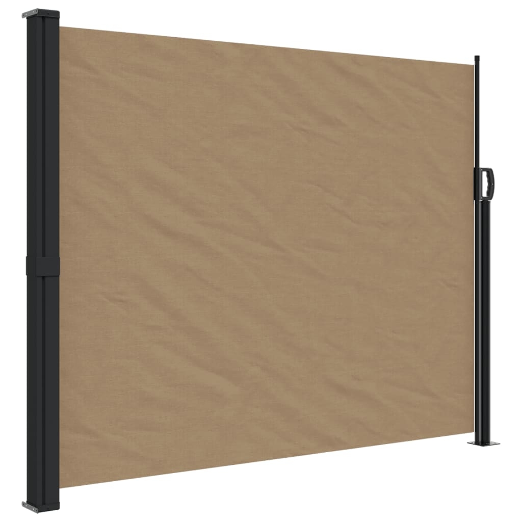 vidaXL Infällbar sidomarkis taupe 160x600 cm