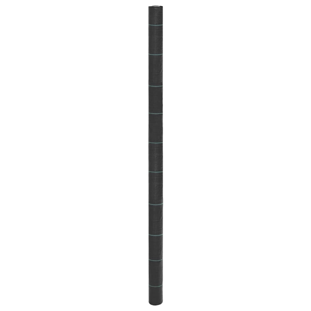 vidaXL Ogräsmatta svart 2x10 m PP