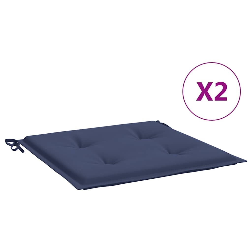 vidaXL Palldynor 2 st marinblå 40x40x3 cm oxfordtyg