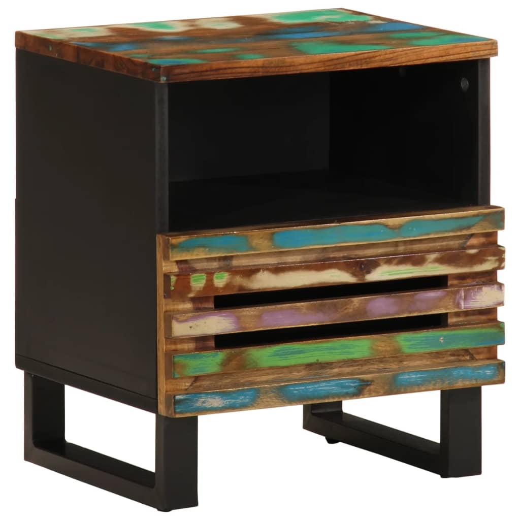 vidaXL Sängbord 40x34x46 cm massivt återvunnet trä