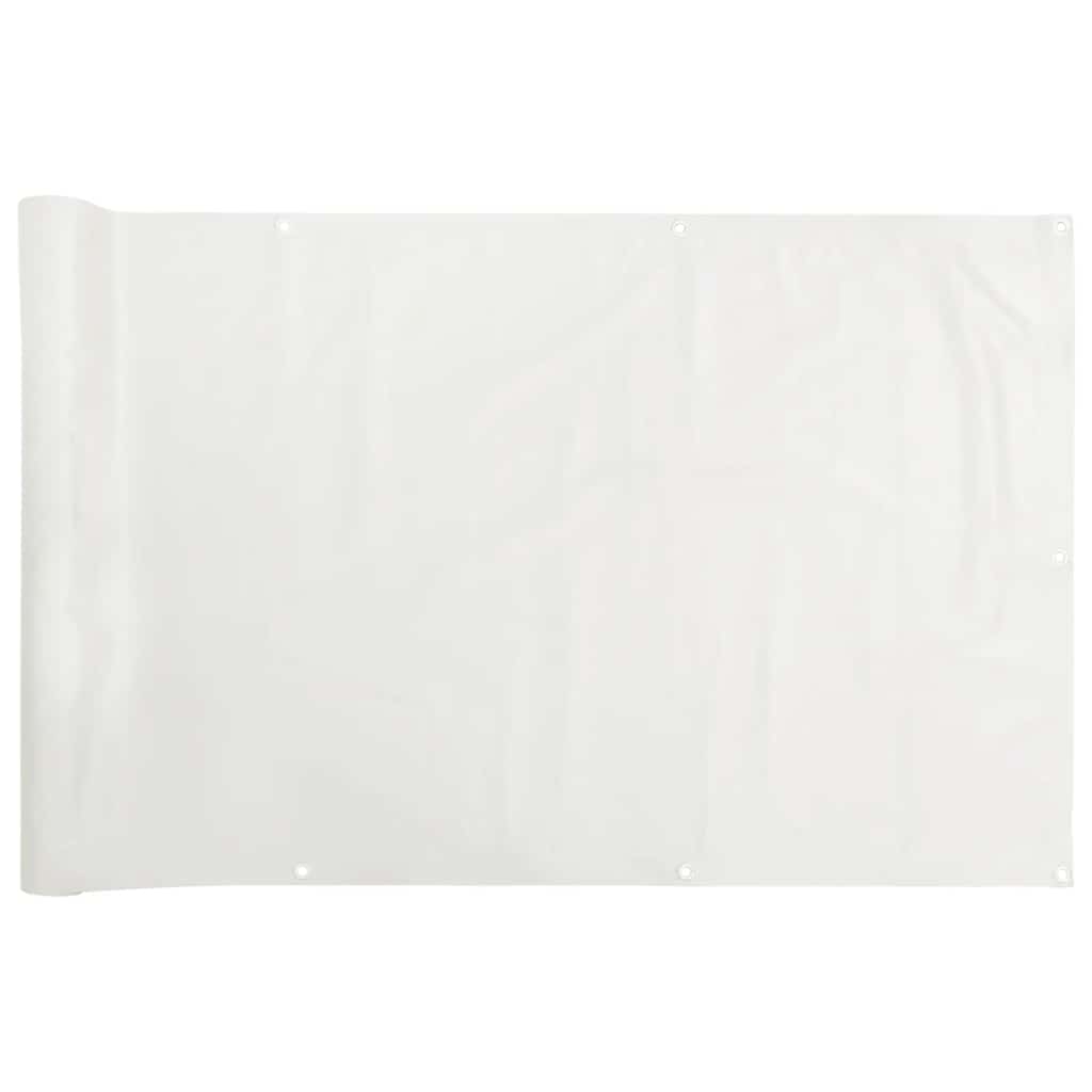 vidaXL Insynsskydd för balkong vit 300x120 cm PVC