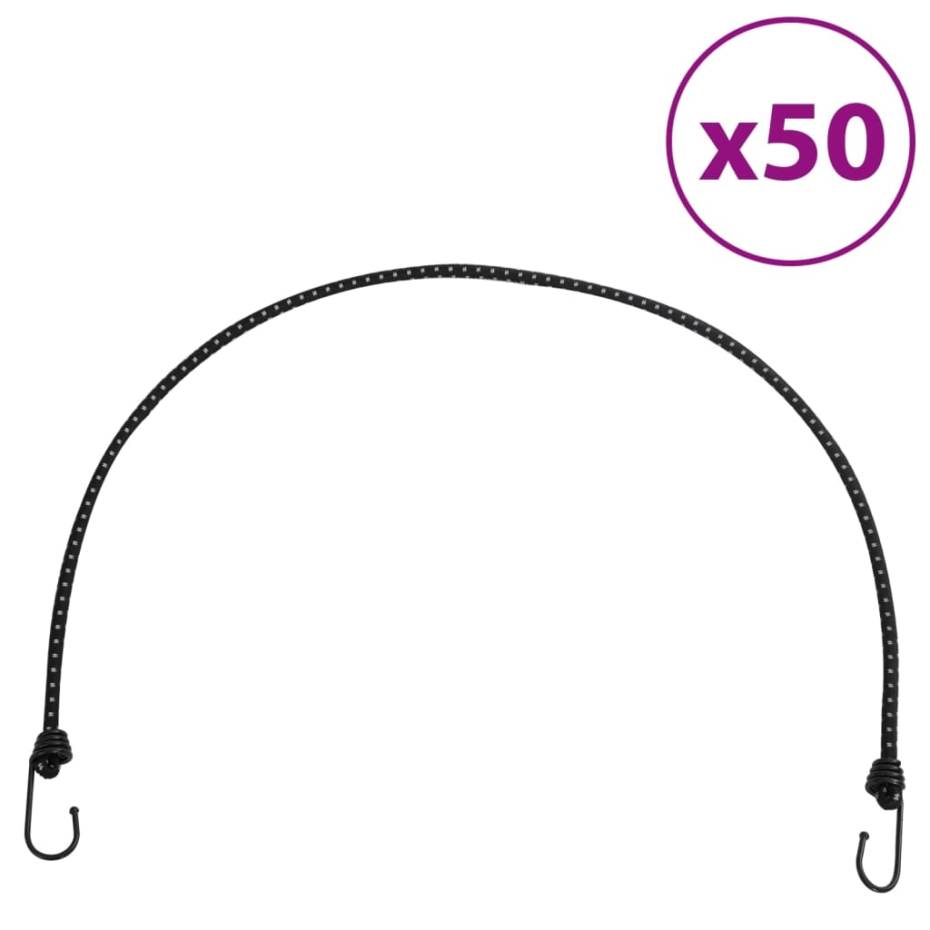 vidaXL Stroppar med reflekterande remsor och krokar 50 st 100 cm