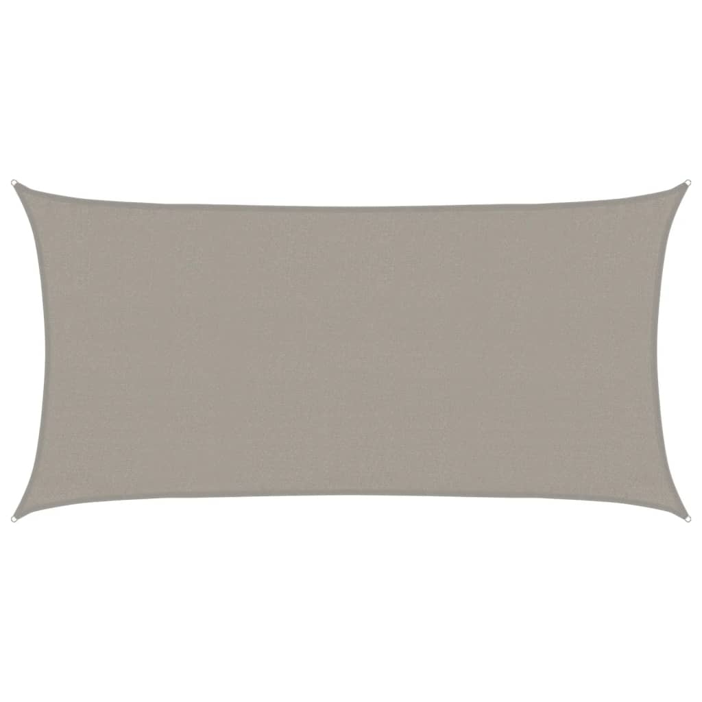 vidaXL Solsegel 160 g/m² rektangulär ljusgrå 3x6 m HDPE