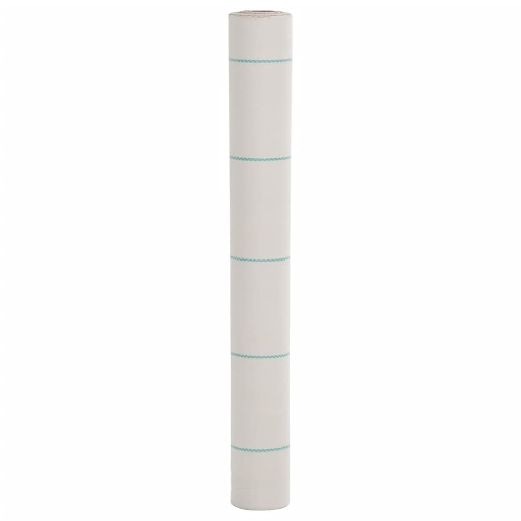 vidaXL Ogräsmatta vit 1x200 m PP