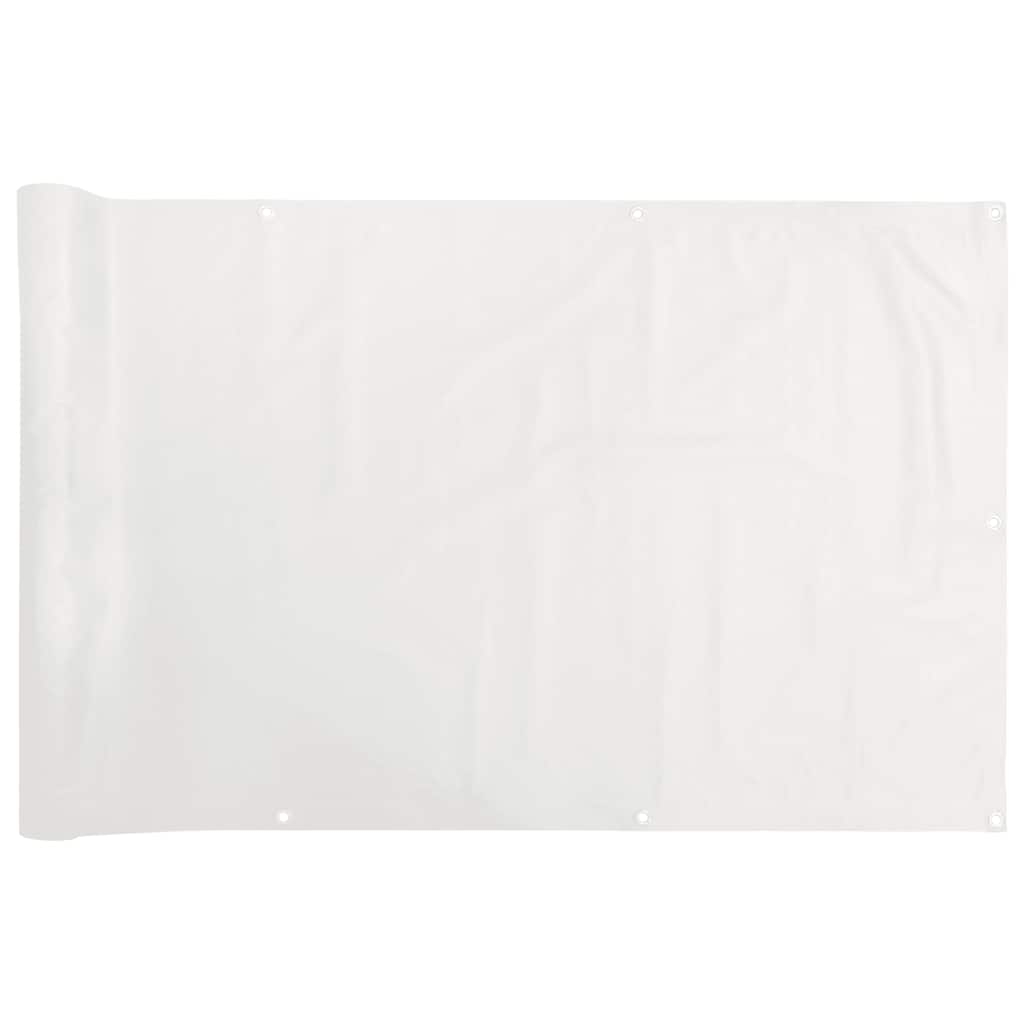 vidaXL Insynsskydd för balkong vit 500x120 cm PVC