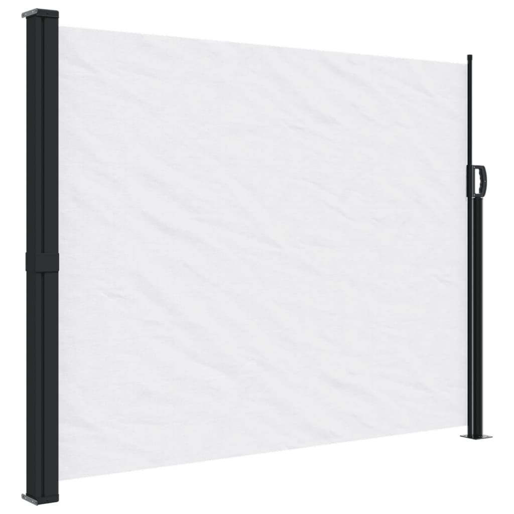 vidaXL Infällbar sidomarkis vit 170x300 cm