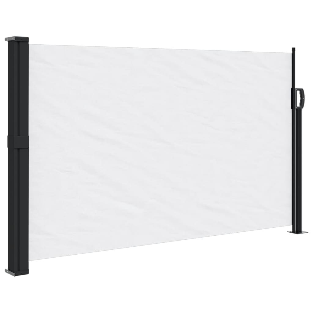 vidaXL Infällbar sidomarkis vit 120x600 cm