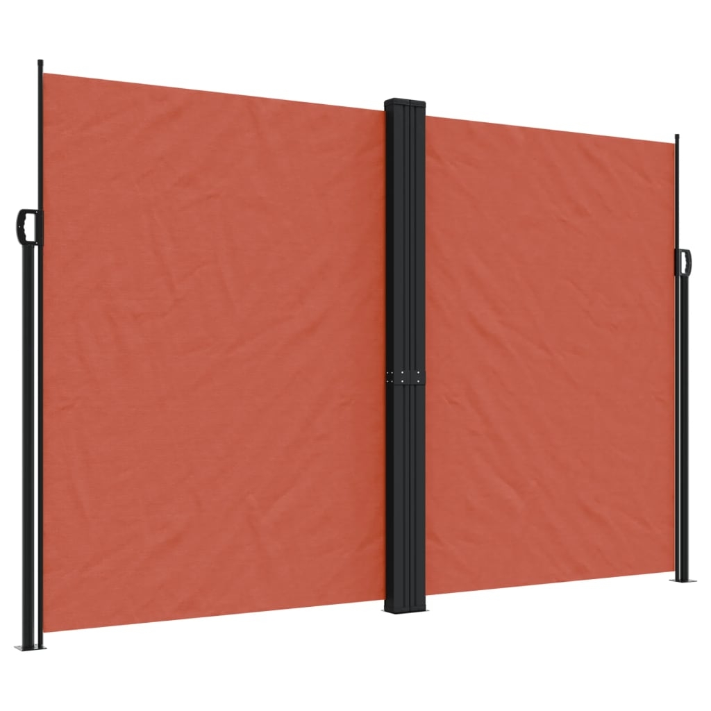 vidaXL Infällbar sidomarkis terrakotta 220x1200 cm