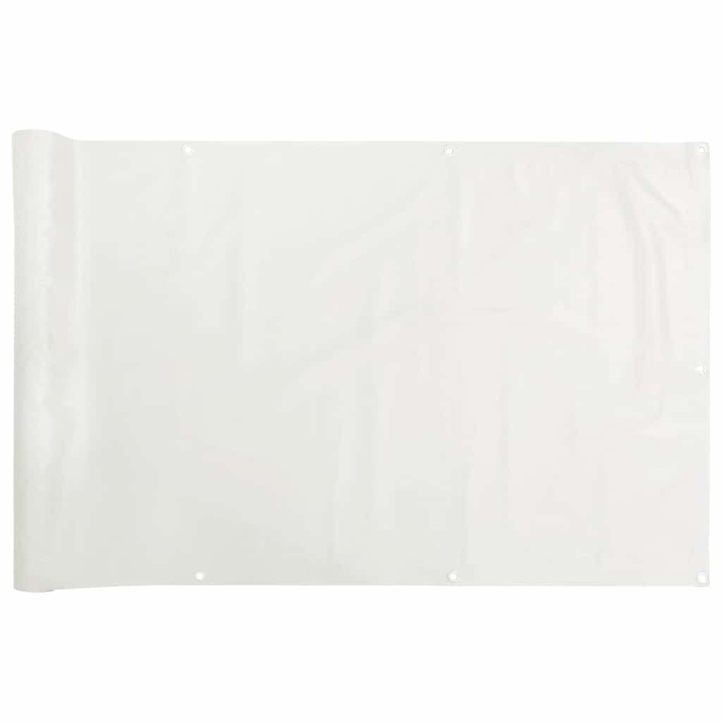 vidaXL Insynsskydd för balkong vit 500x75 cm PVC