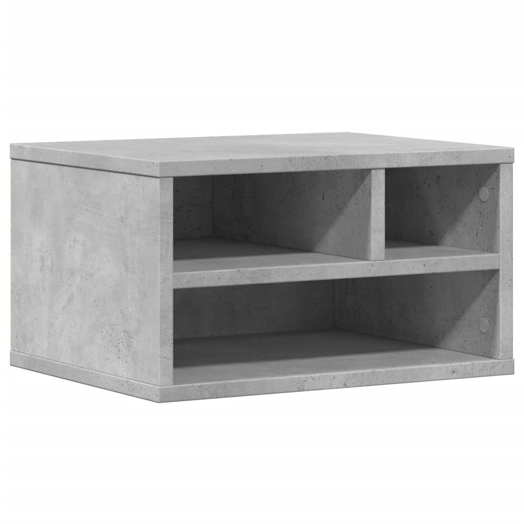 vidaXL Skrivarställ betonggrå 40x32x22,5 cm konstruerat trä
