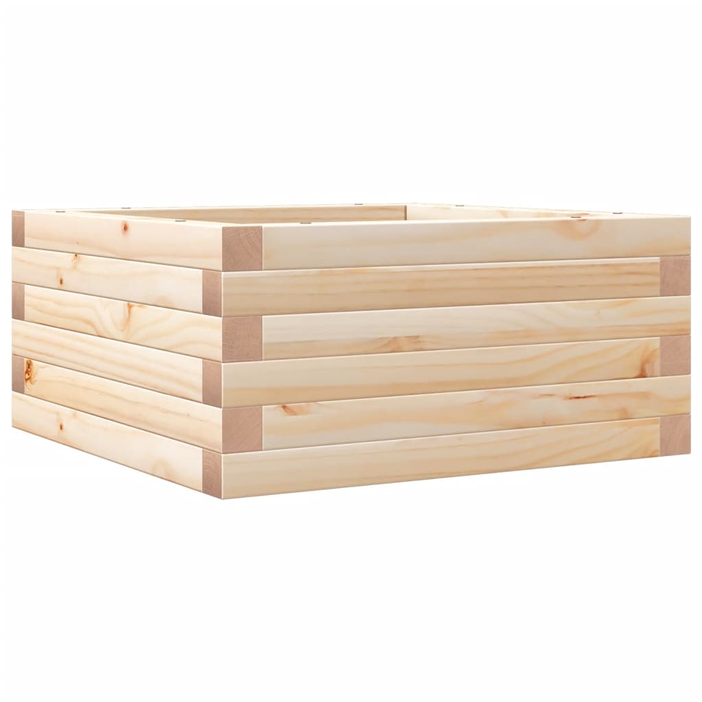 vidaXL Odlingslåda 50x50x23 cm massivt furuträ