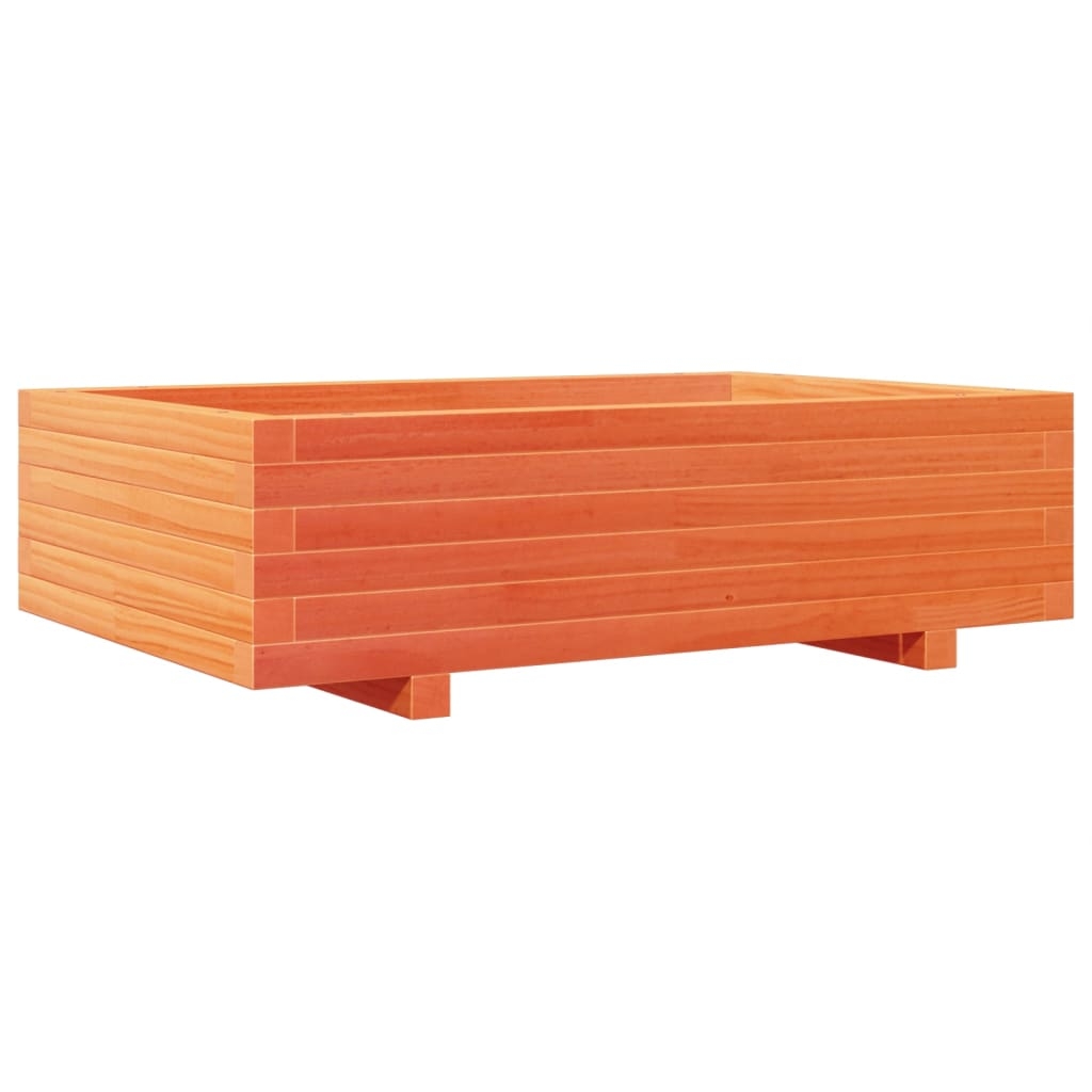 vidaXL Odlingslåda vaxbrun 90x60x26,5 cm massiv furu
